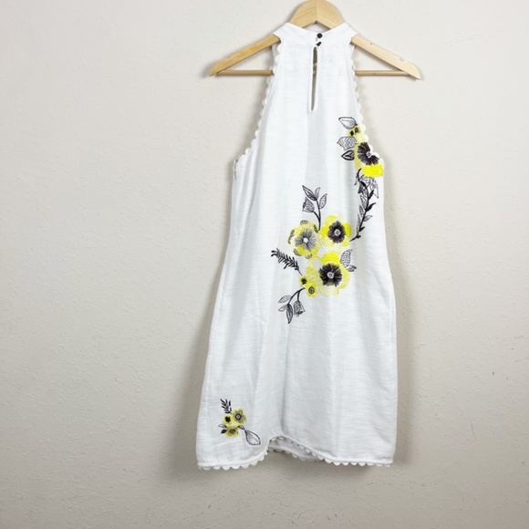 Anthropologie Maeve Petunia White Floral Shirt Dress Size 6 - Picture 6 of 7